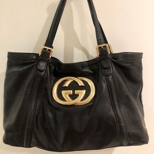 Gucci Black Leather Handbag